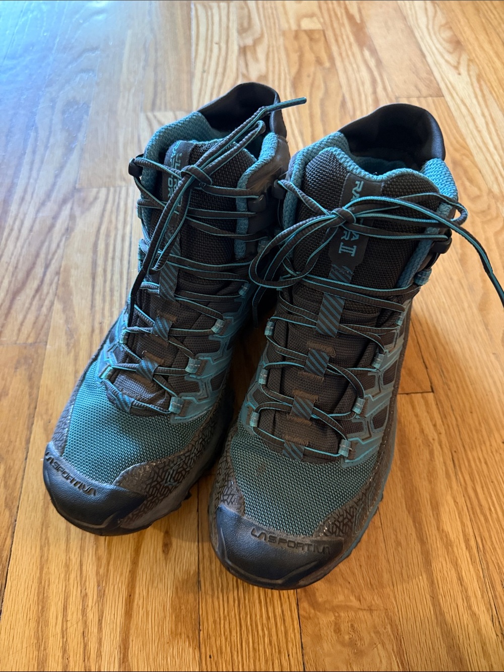 La Sportiva sz Ultra Raptor II Mid Blue-Grey Lace-Up Hiking Boots good cond